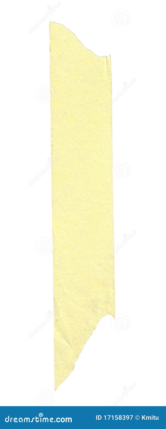Long Stripe of Yellow Paper Tape Stock Image Image of adhesive, piece 17158397