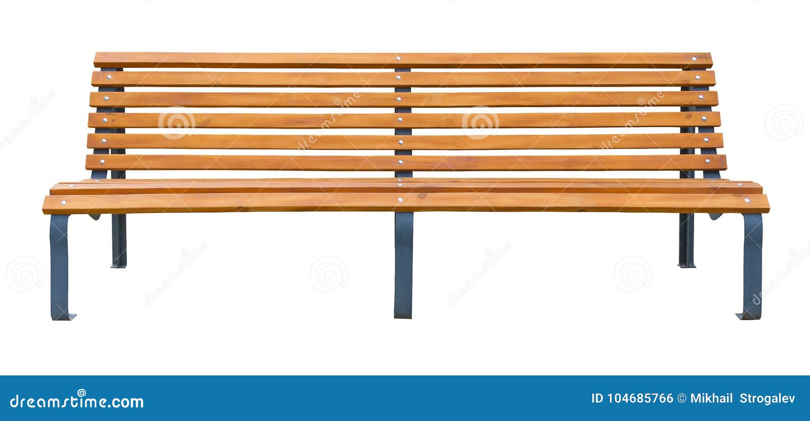 Long Wooden Bench Isolated On A White Stock Photo Image Of Bench