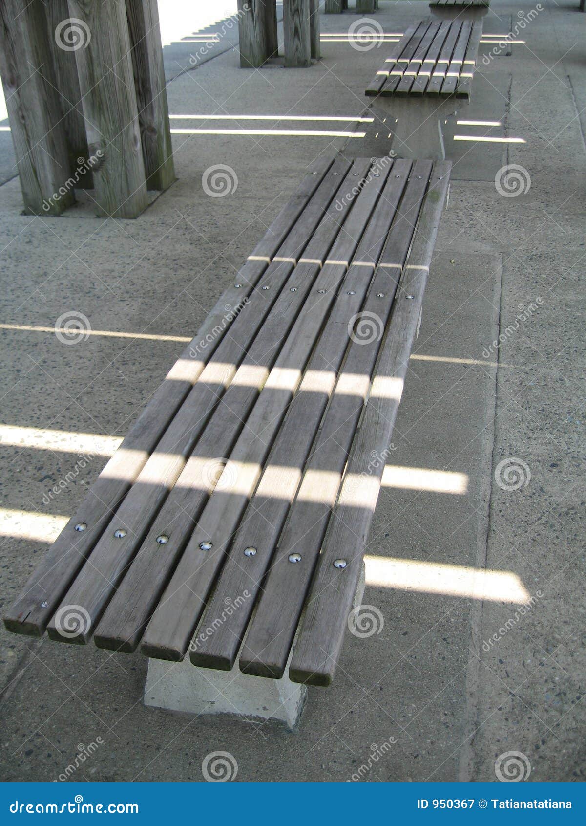 Long Wooden Benches Stock Image Image Of Distance Wooden 950367