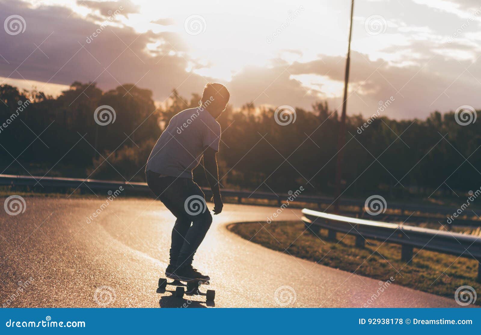 longboard sunset