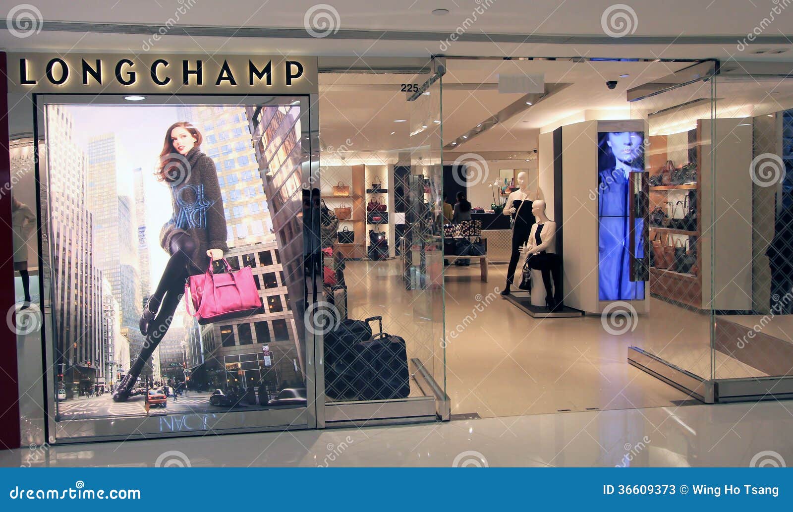 French luxury fashion brand Longchamp store seen in Hong Kong