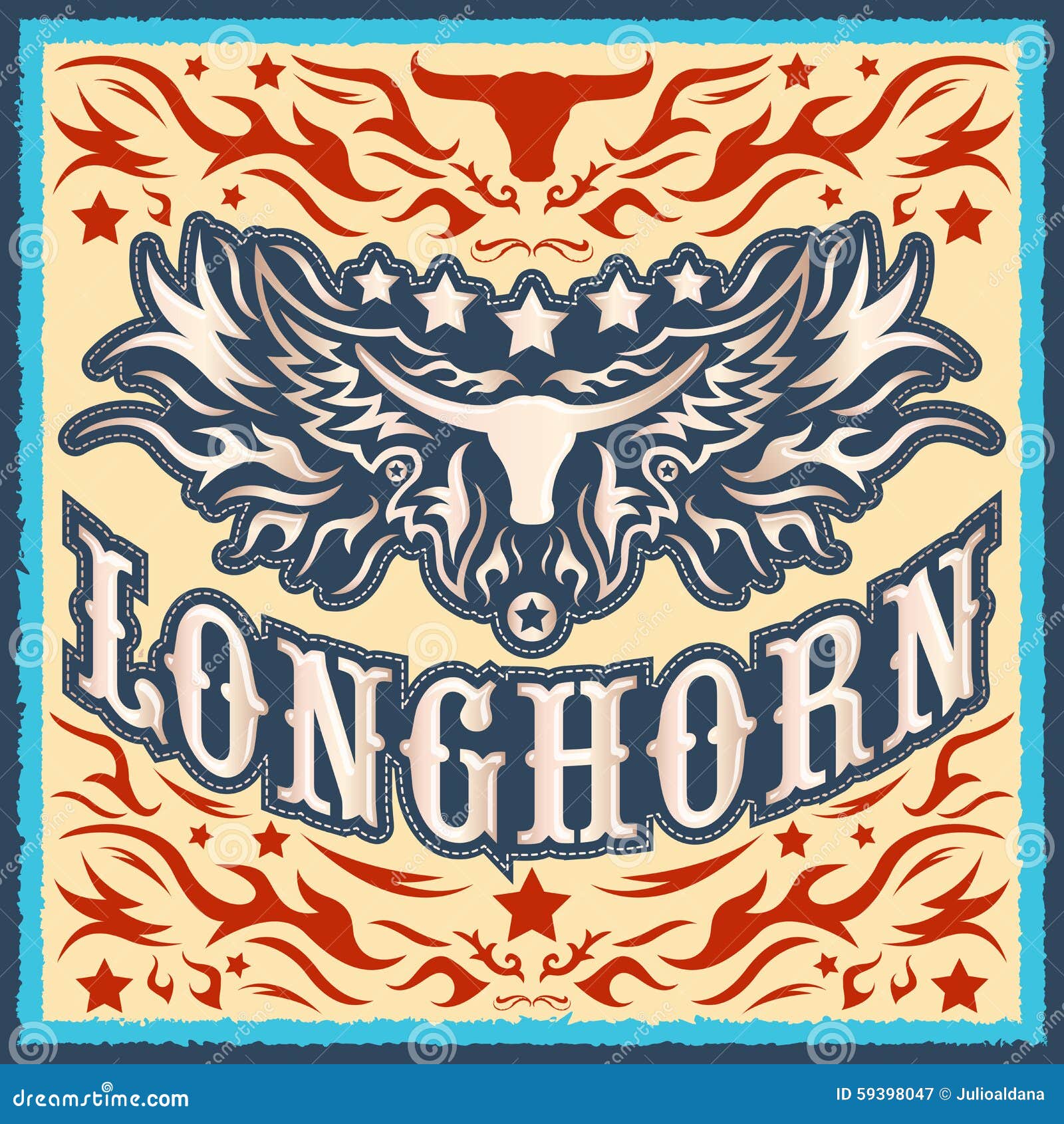 Download Longhorn Vintage Western Vector Design Stock Vector ...