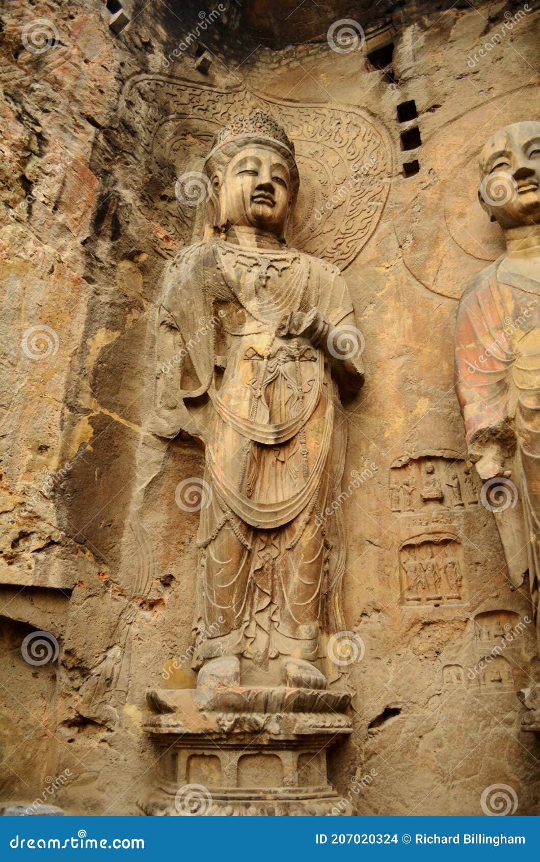 Buddhist Longmen Grottos or Caves, Luoyang, Henan, China Stock Photo ...