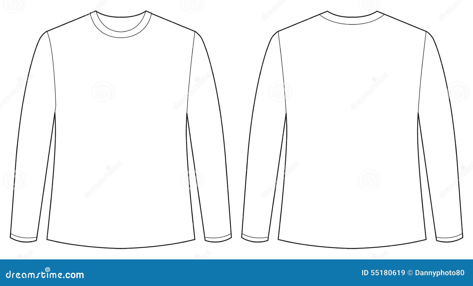 Longsleeves shirt stock illustration. Illustration of classic - 55180619