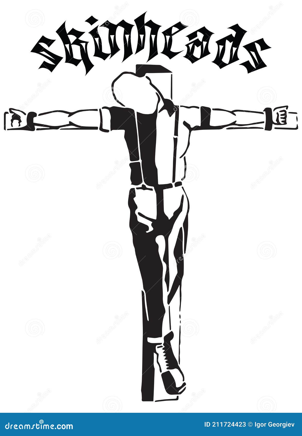 Crucified skinhead tattoo meaning