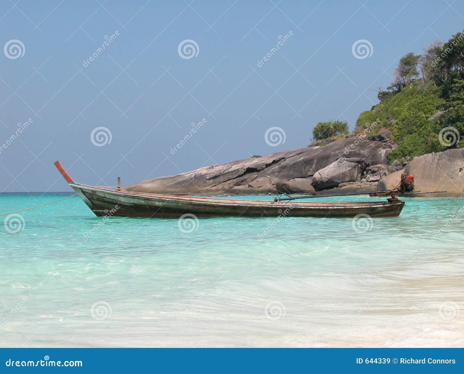 longtail boat at similan island