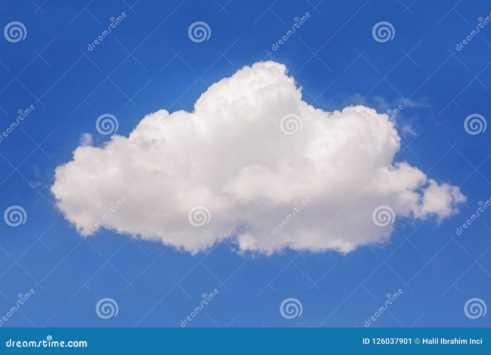 lonely puffy cloud