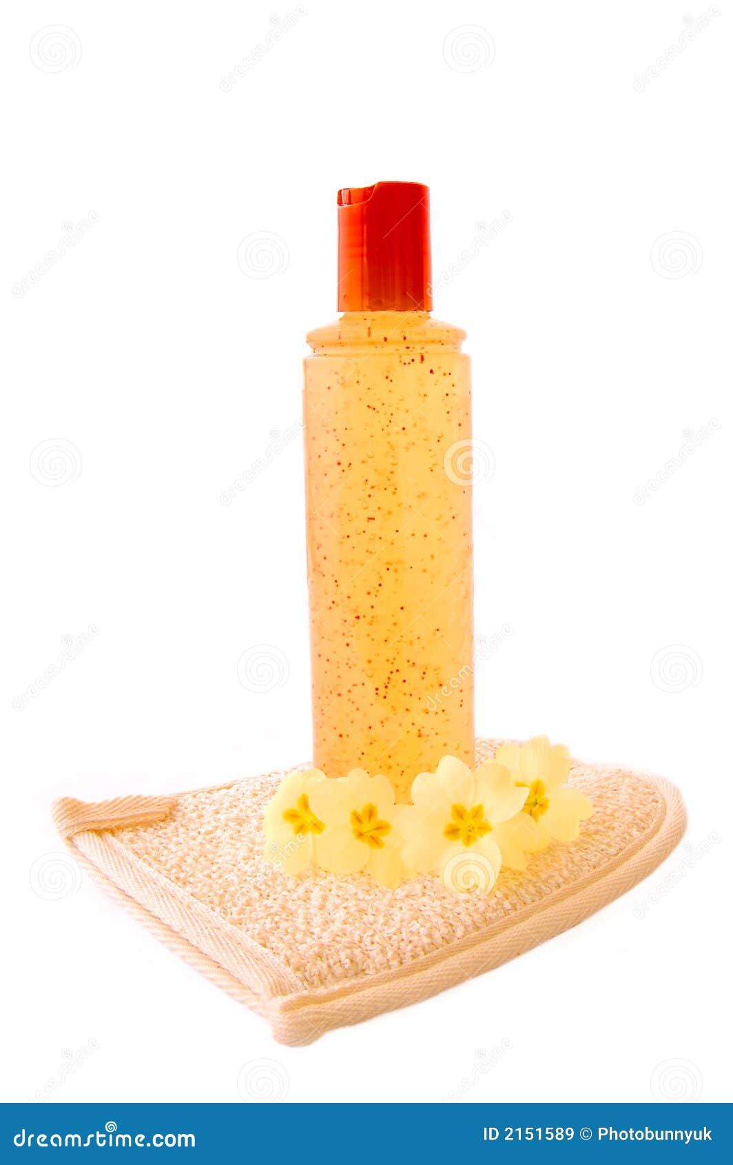 Loofah and body scrub stock image. Image of primrose, exfoliator 2151589