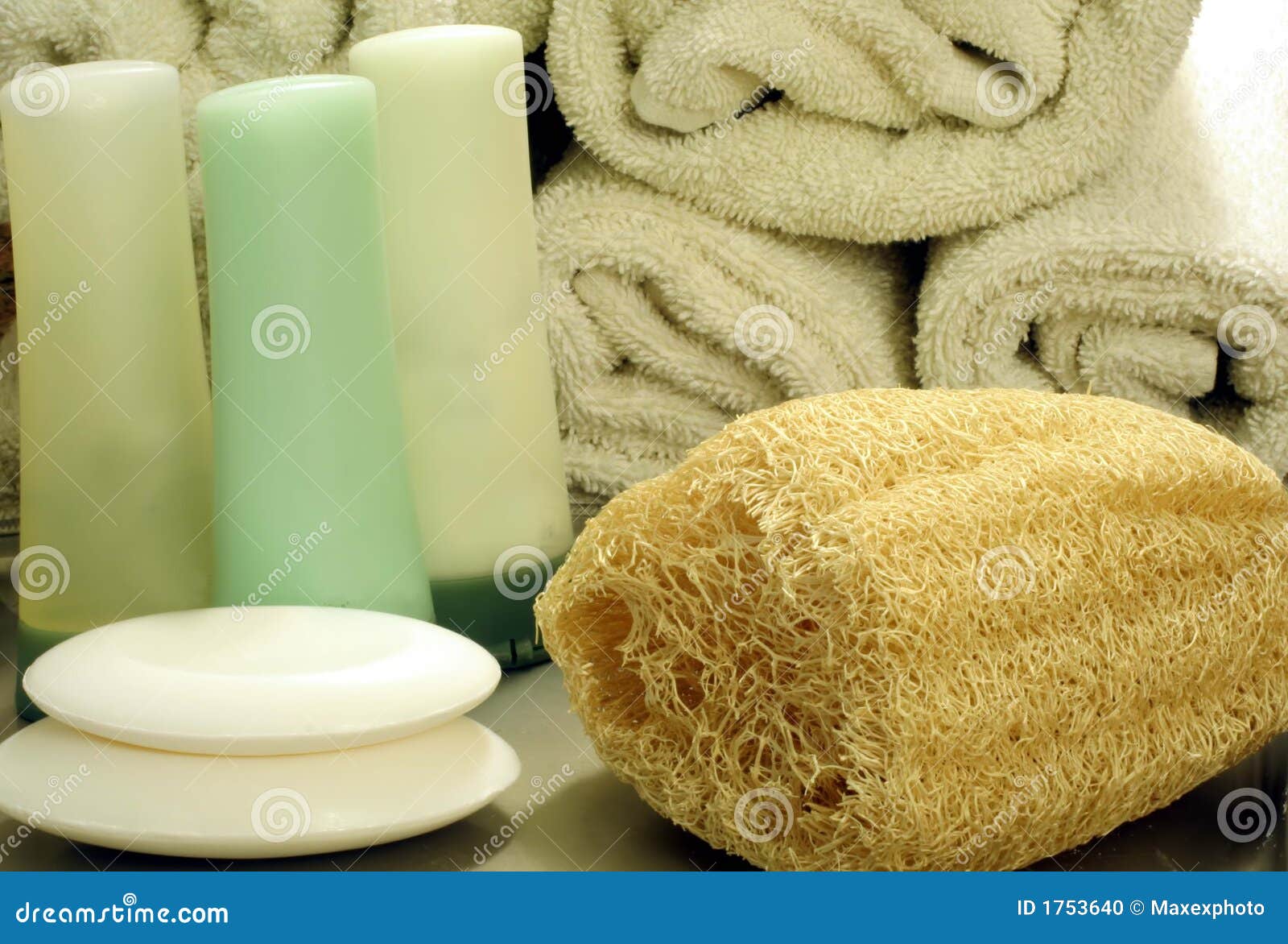 Loofah Sponge and Bath Accessories Stock Photo Image of bathroom