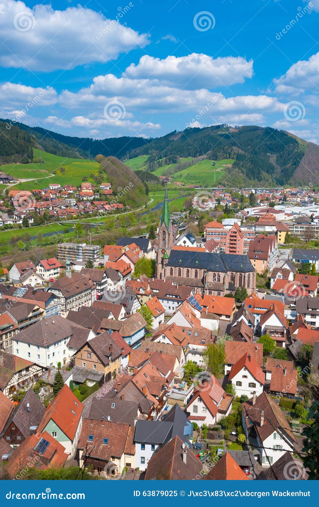 look at hausach with the church saint mauritius