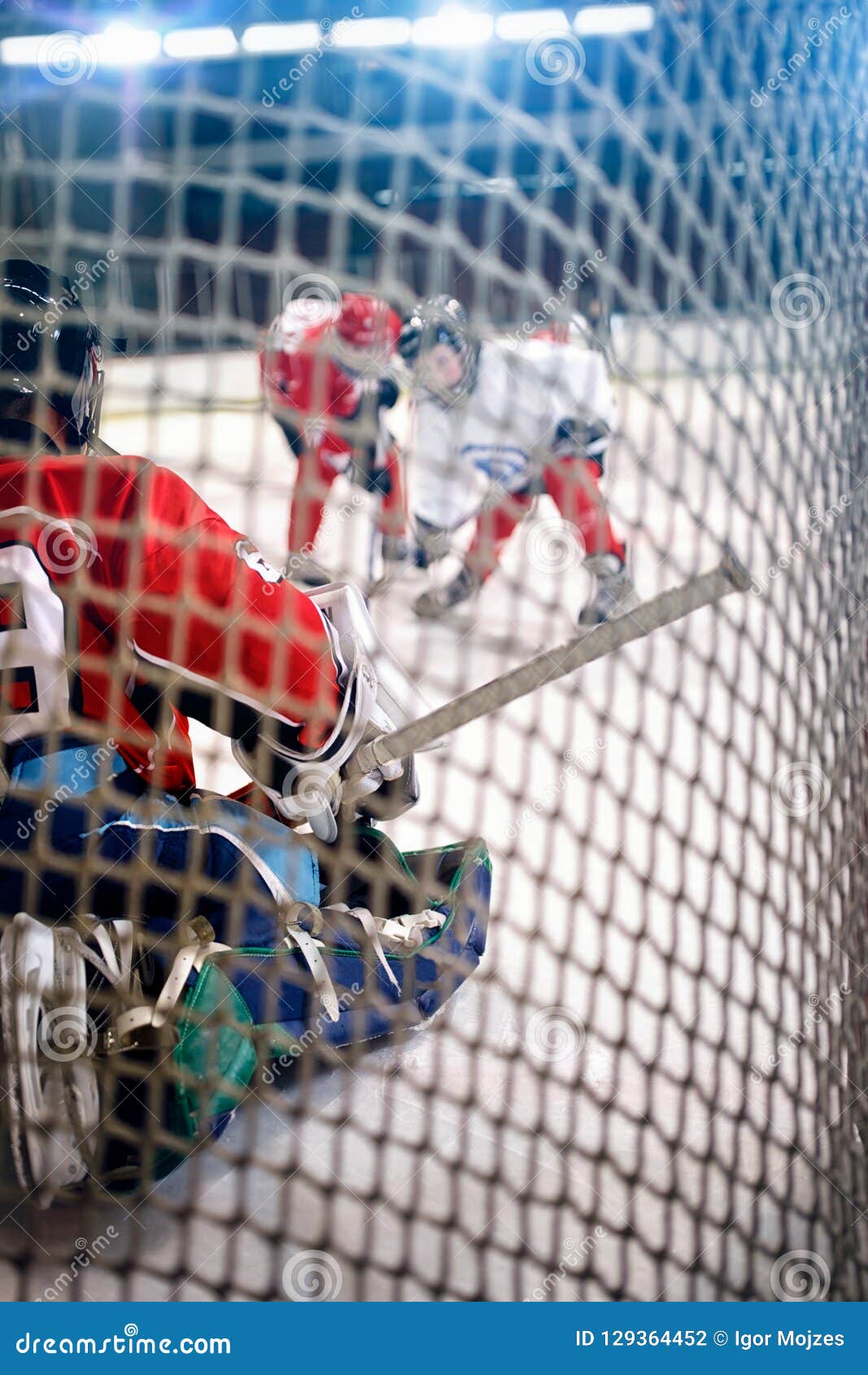 Look through the Hockey Goals Stock Photo Image of person, indoors