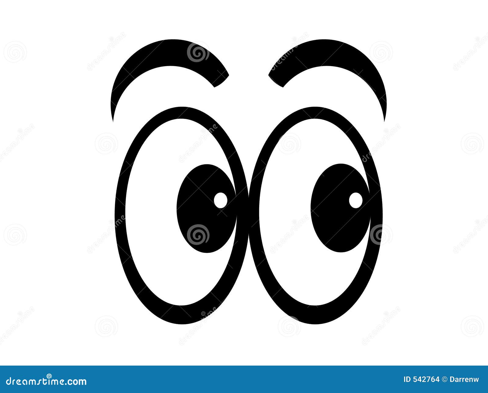 Look left bw stock illustration. Illustration of sense 542764