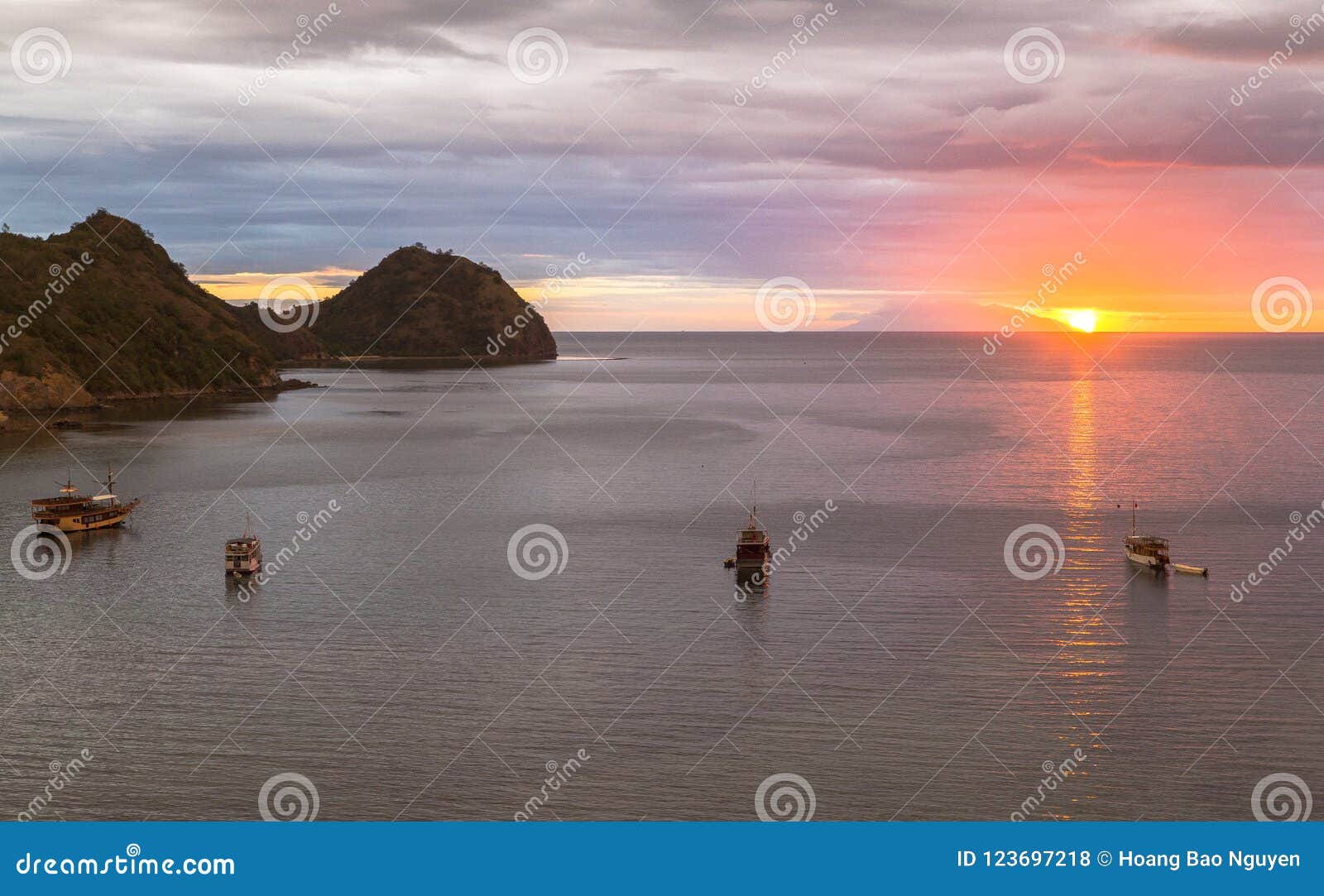 look at sunset from paradise bar, labuan bajo, indonesia