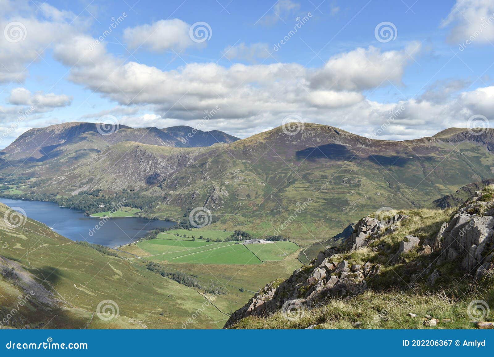 looking across warnscale area to robinson, lake district