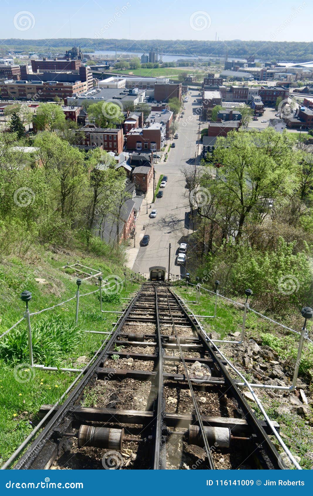 Looking Down The Fenelon Place Elevator Tracks Editorial Stock Image