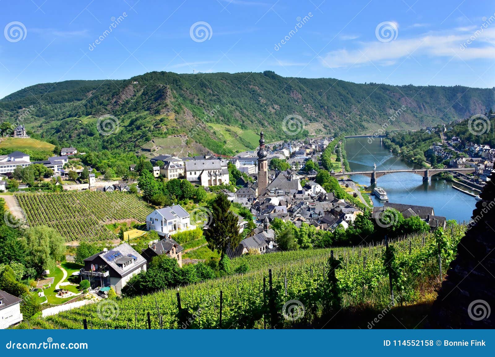 View of Cochem Germany stock photo. Image of homes, cochem 114552158