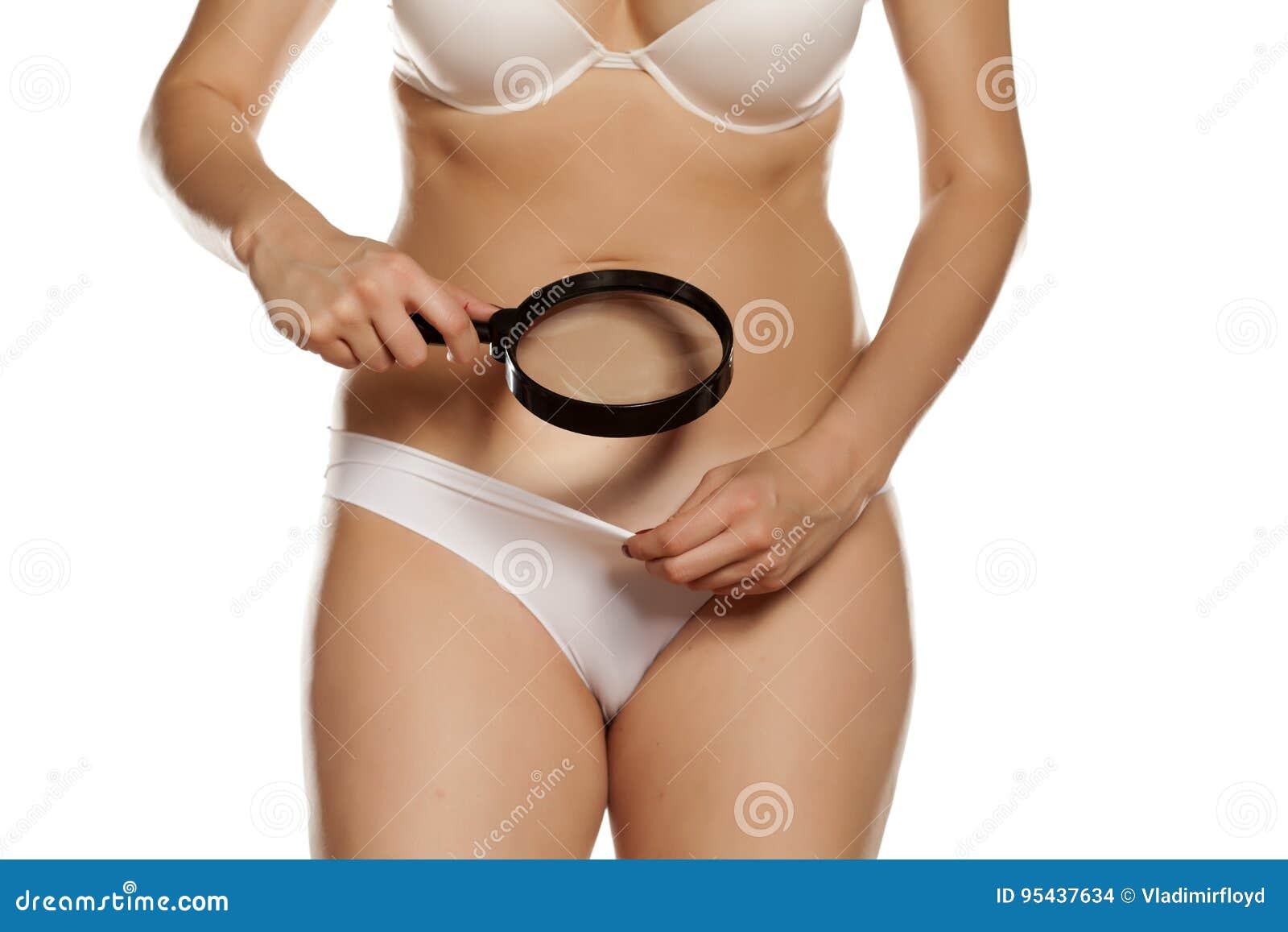 Looking at her crotch stock photo. Image of epilation - 95437634