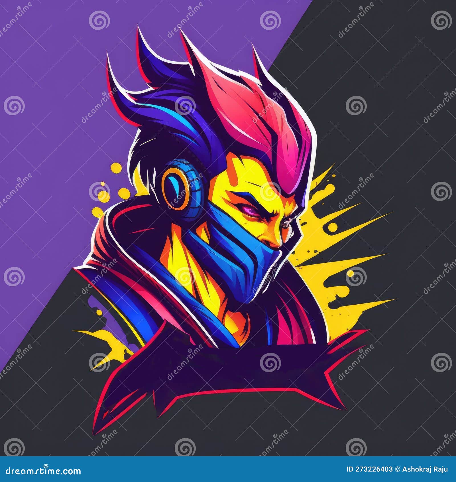 Premium Vector, Ninja esport gaming logo