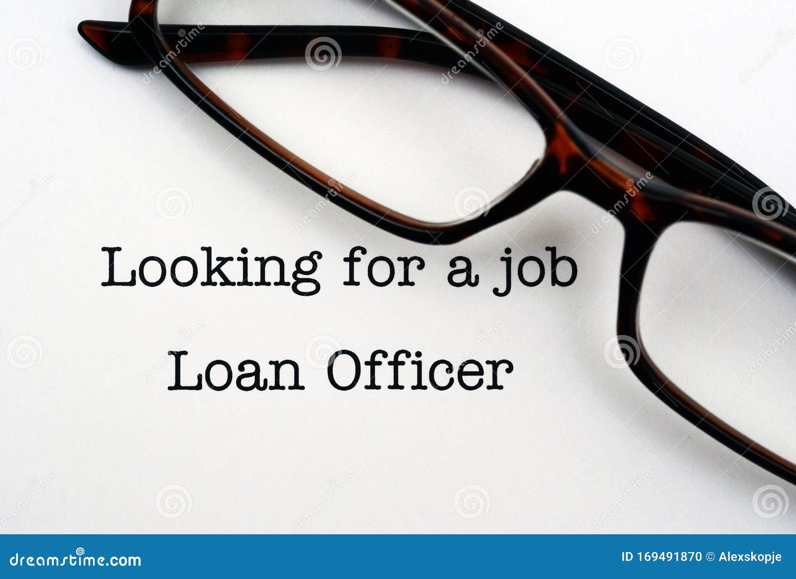 Looking for a Job Loan Officer Stock Photo - Image of corporate, paper