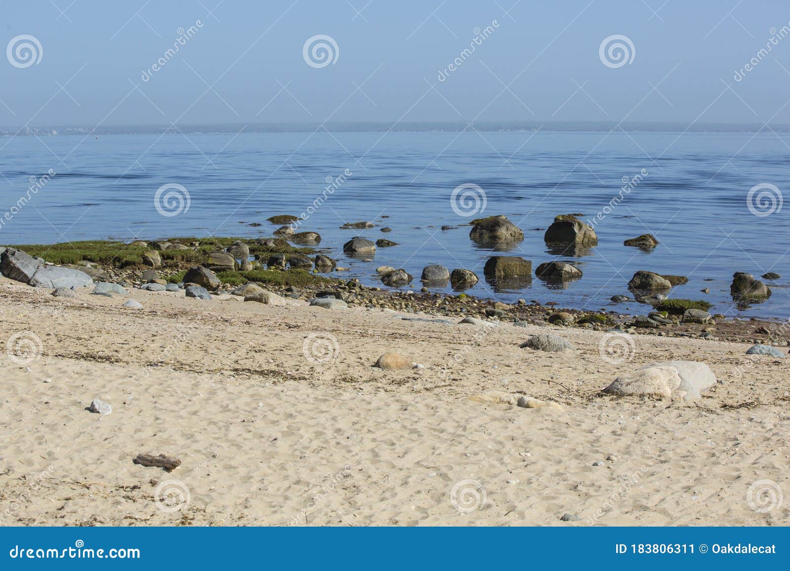 early morning view of long island sound, ny