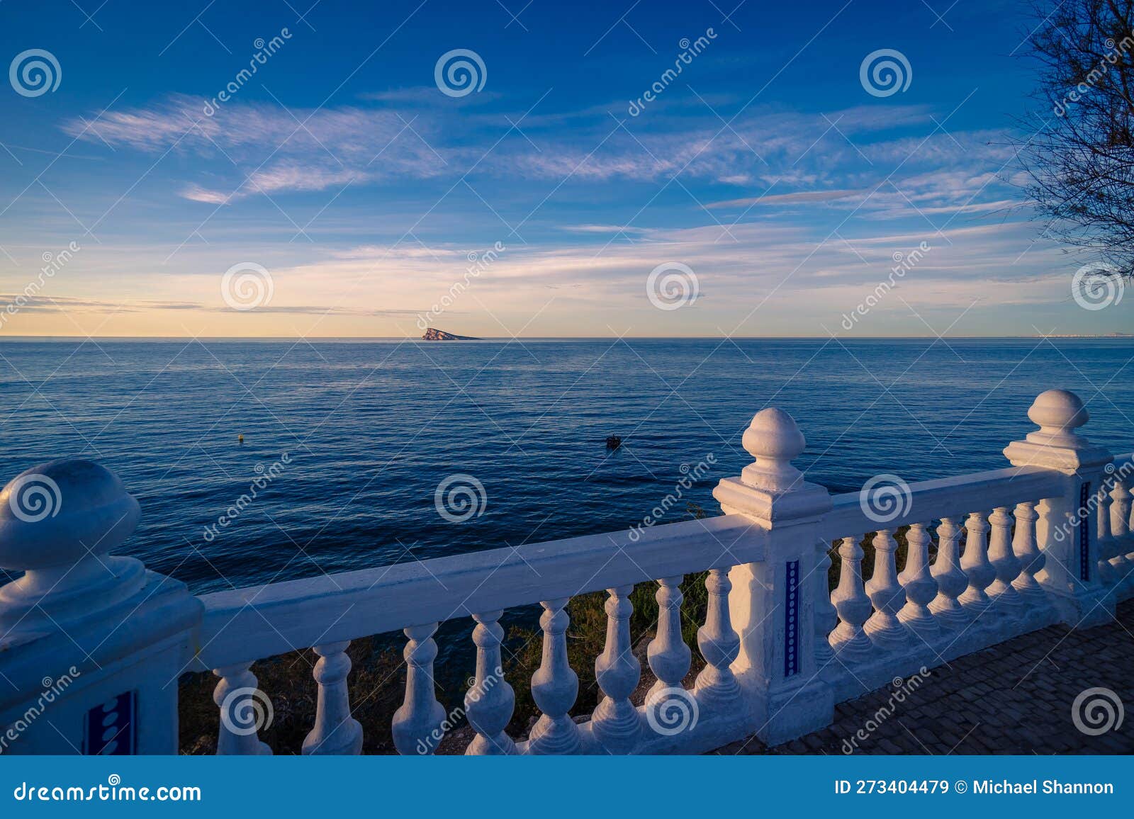 view out to sea from the balcon de mediterraneo, benidorm