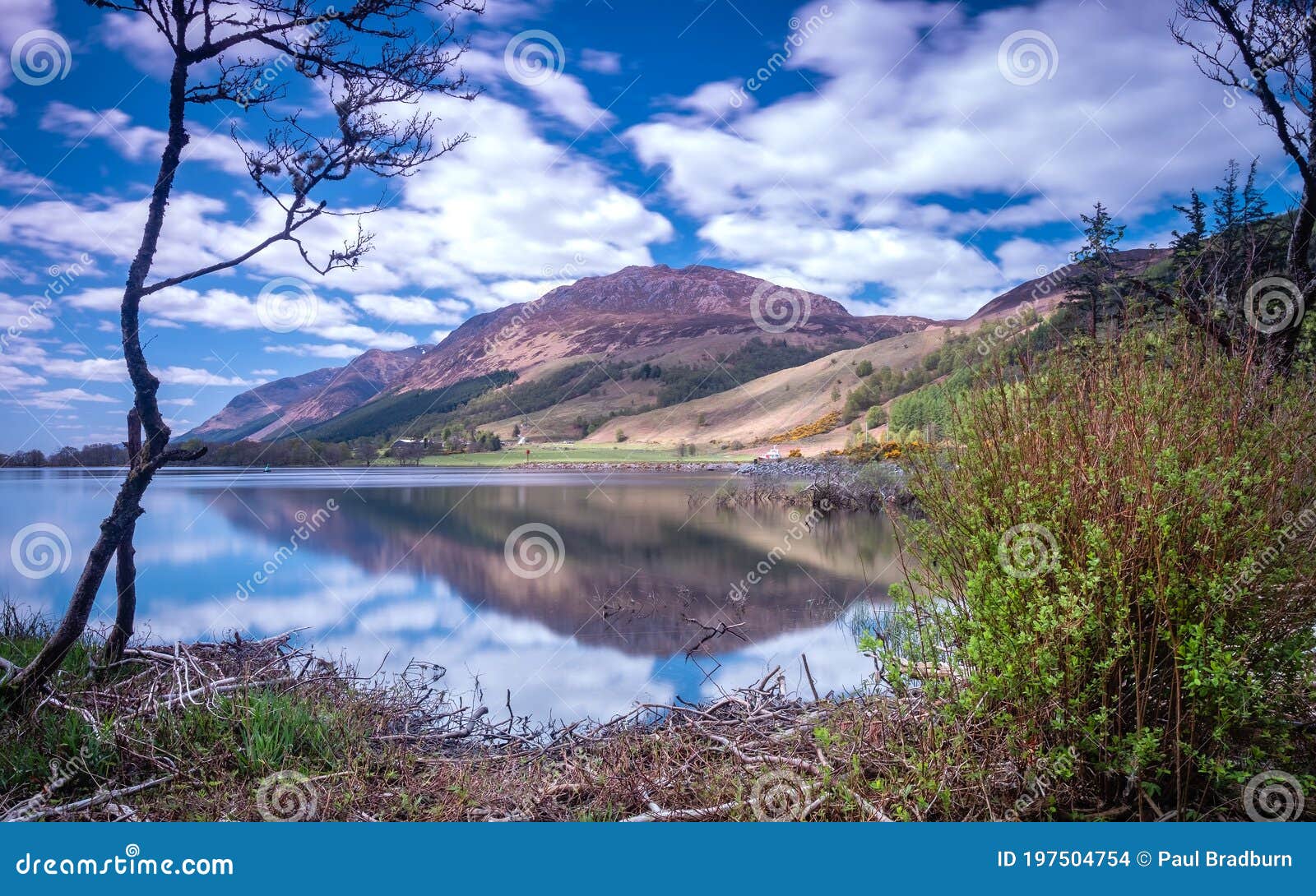 Lovely Skies Over the Calm Waters of Loch Lochy in the Scottish ...