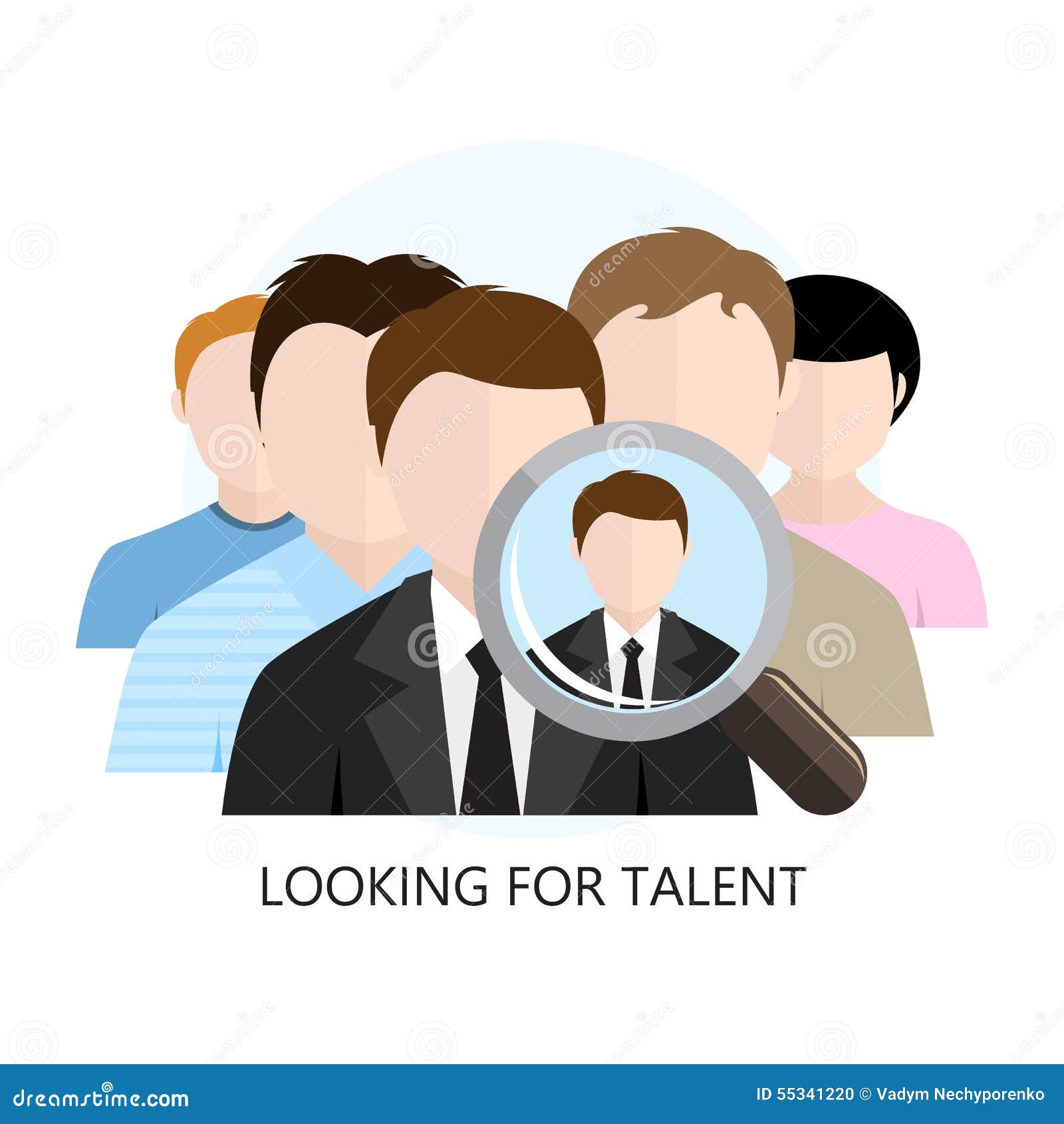 Looking for Talent Icon Flat Design Stock Vector - Illustration of ...