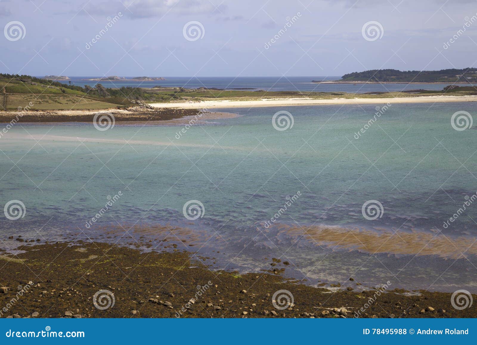 Looking Towards Appletree Bay from Bryher, Isles of Scilly, England