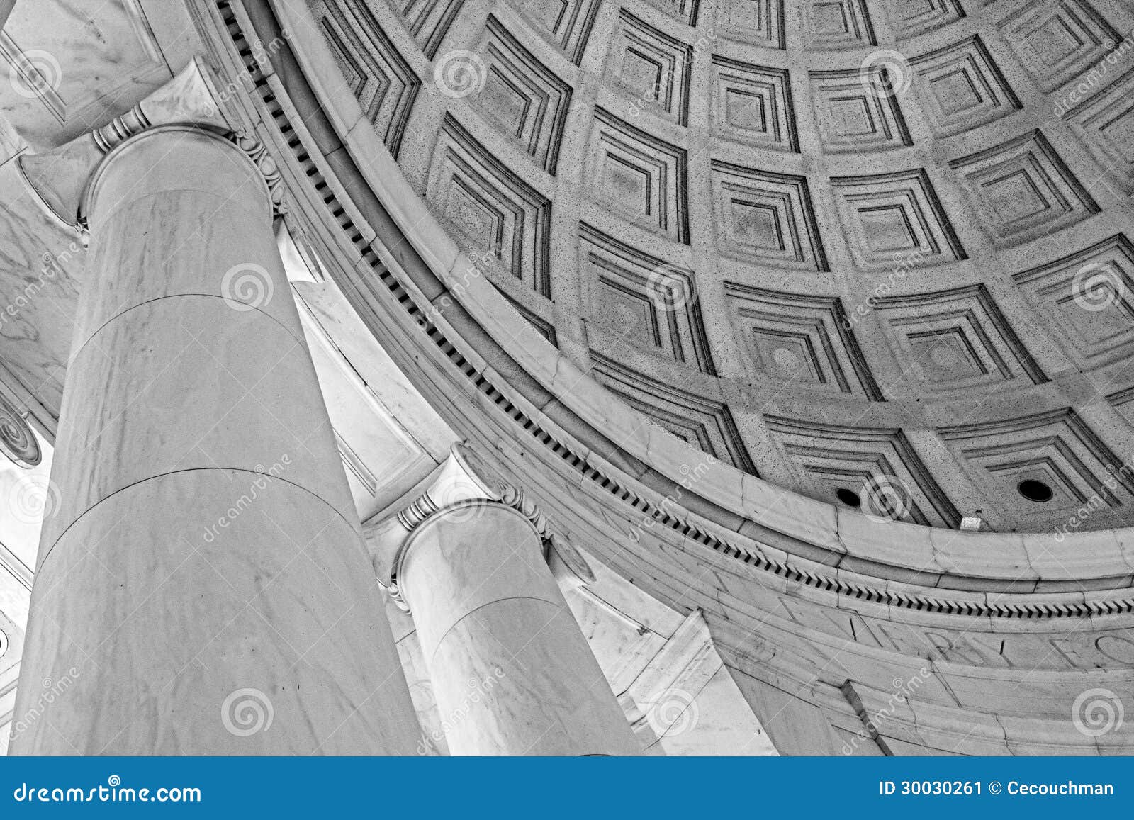 Jefferson Memorial Dome stock image. Image of monument 30030261