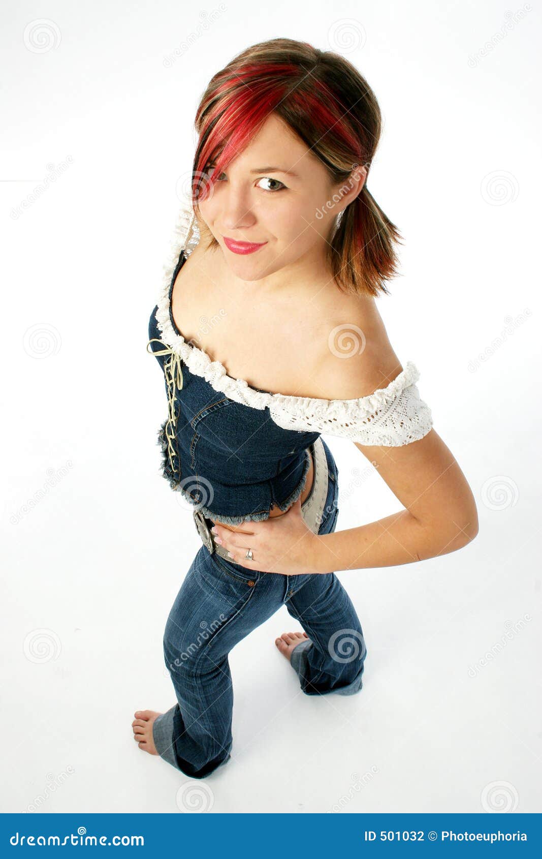 Looking Up Over Shoulder Stock Photo Image Of White, Background - 501032