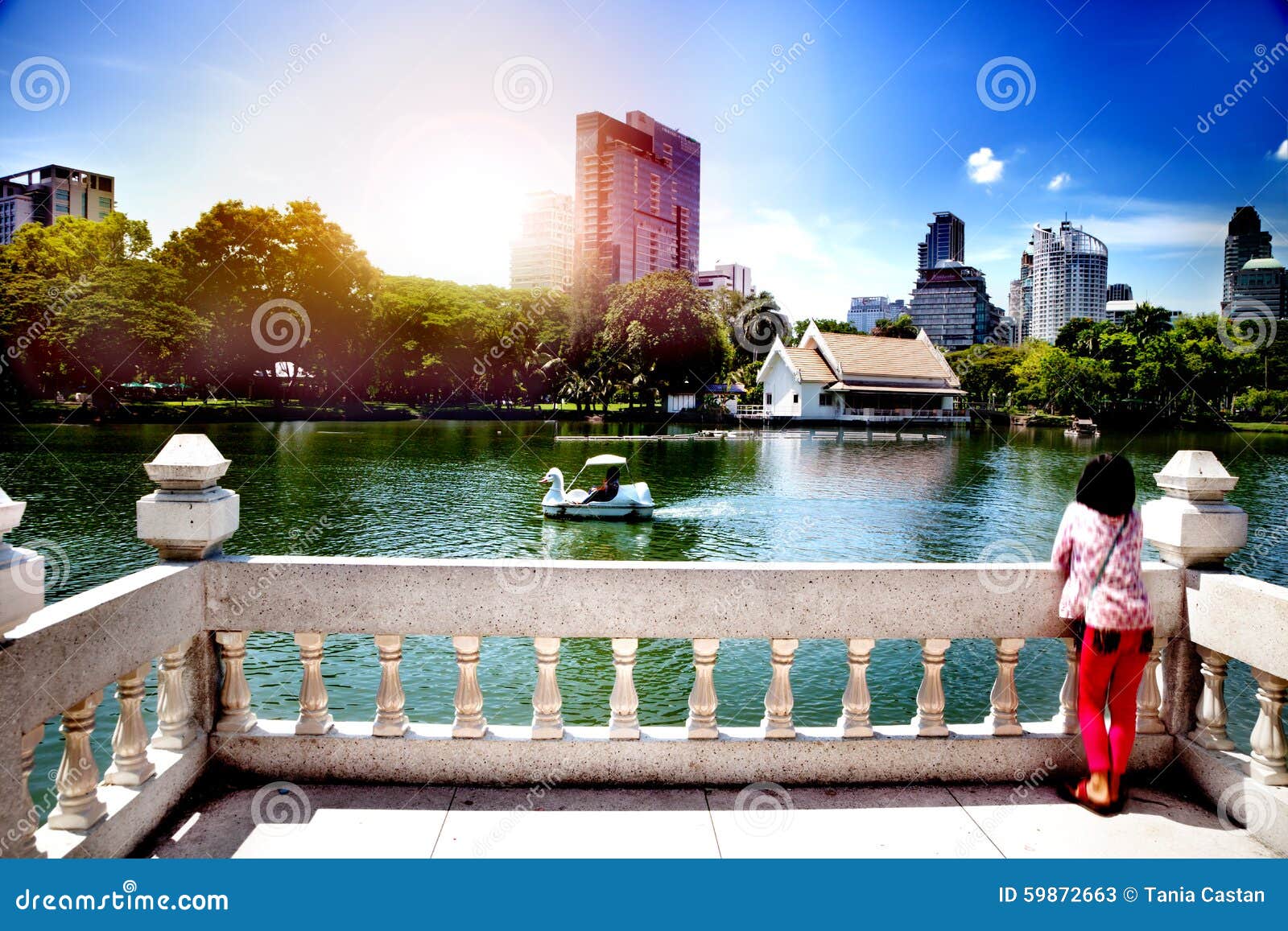 Lookout in Park in Bangkok, Thailand. People Enjoying Nature Stock Image - of gazebo, 59872663