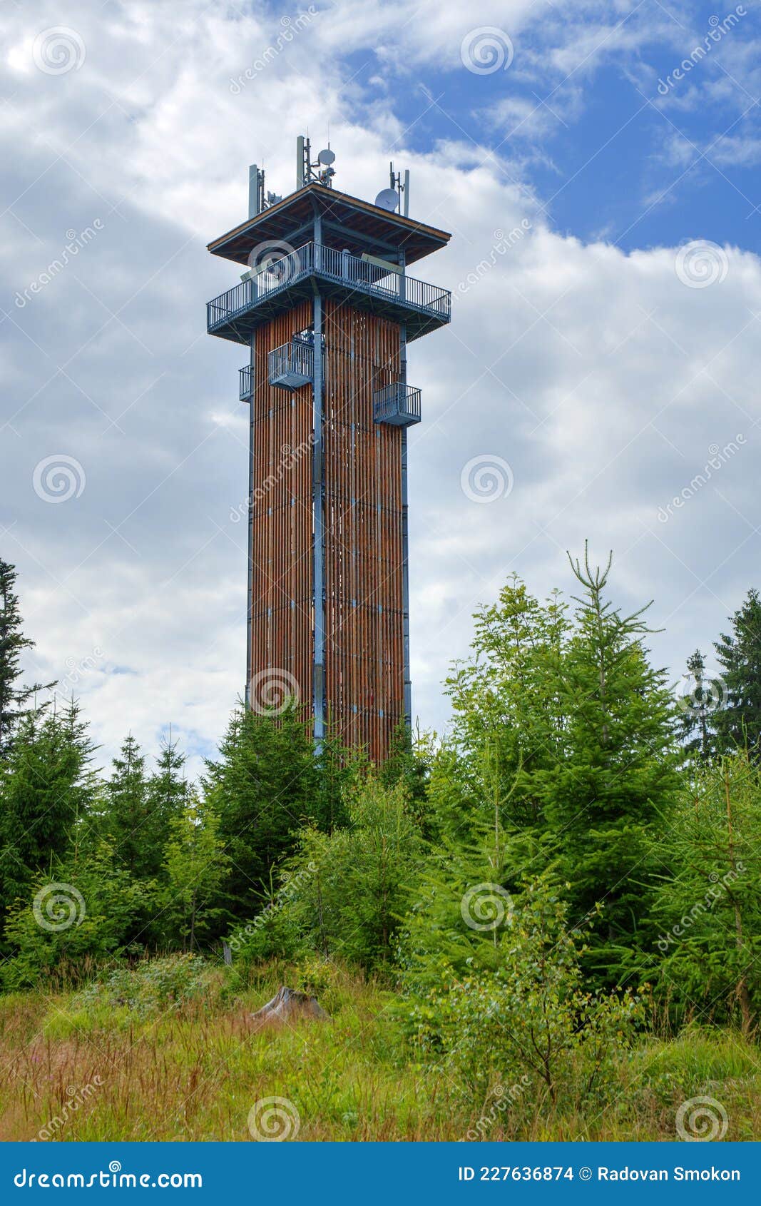 lookout tower spicak, sumava, czech republic