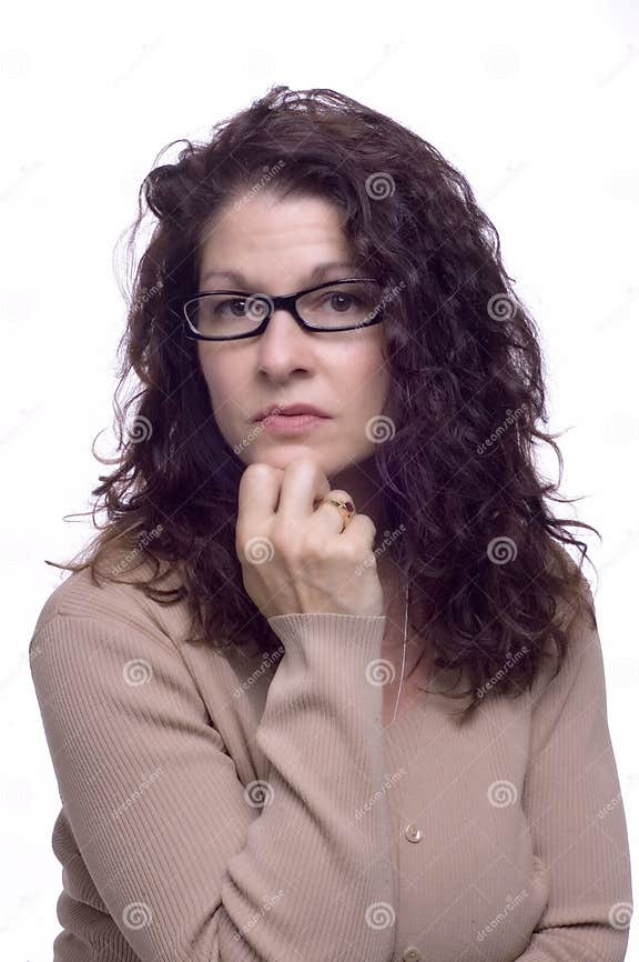 She looks smart! stock photo. Image of young, cute, 285158