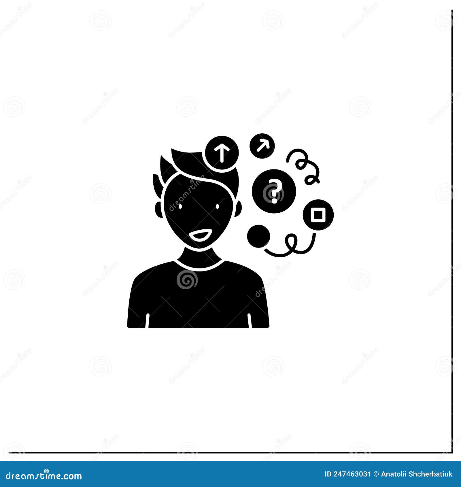 loose associations glyph icon