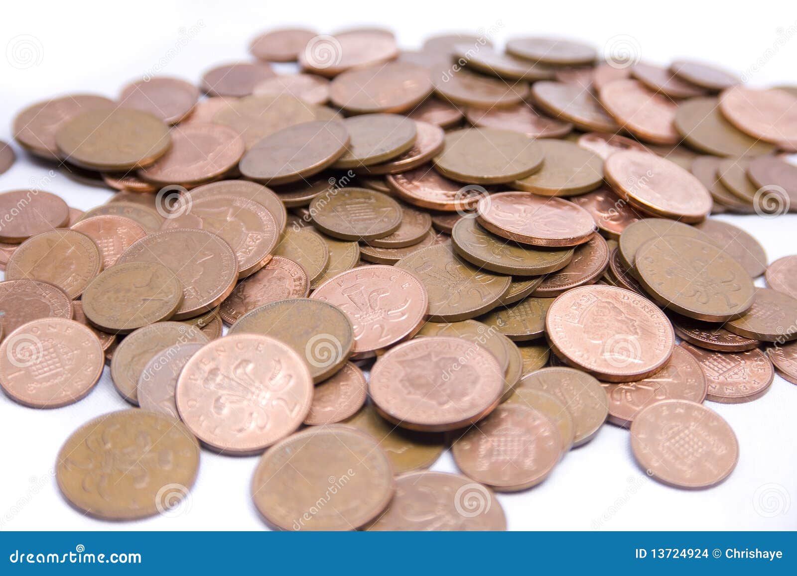 Loose Change stock photo. Image of british, money, pennies 13724924