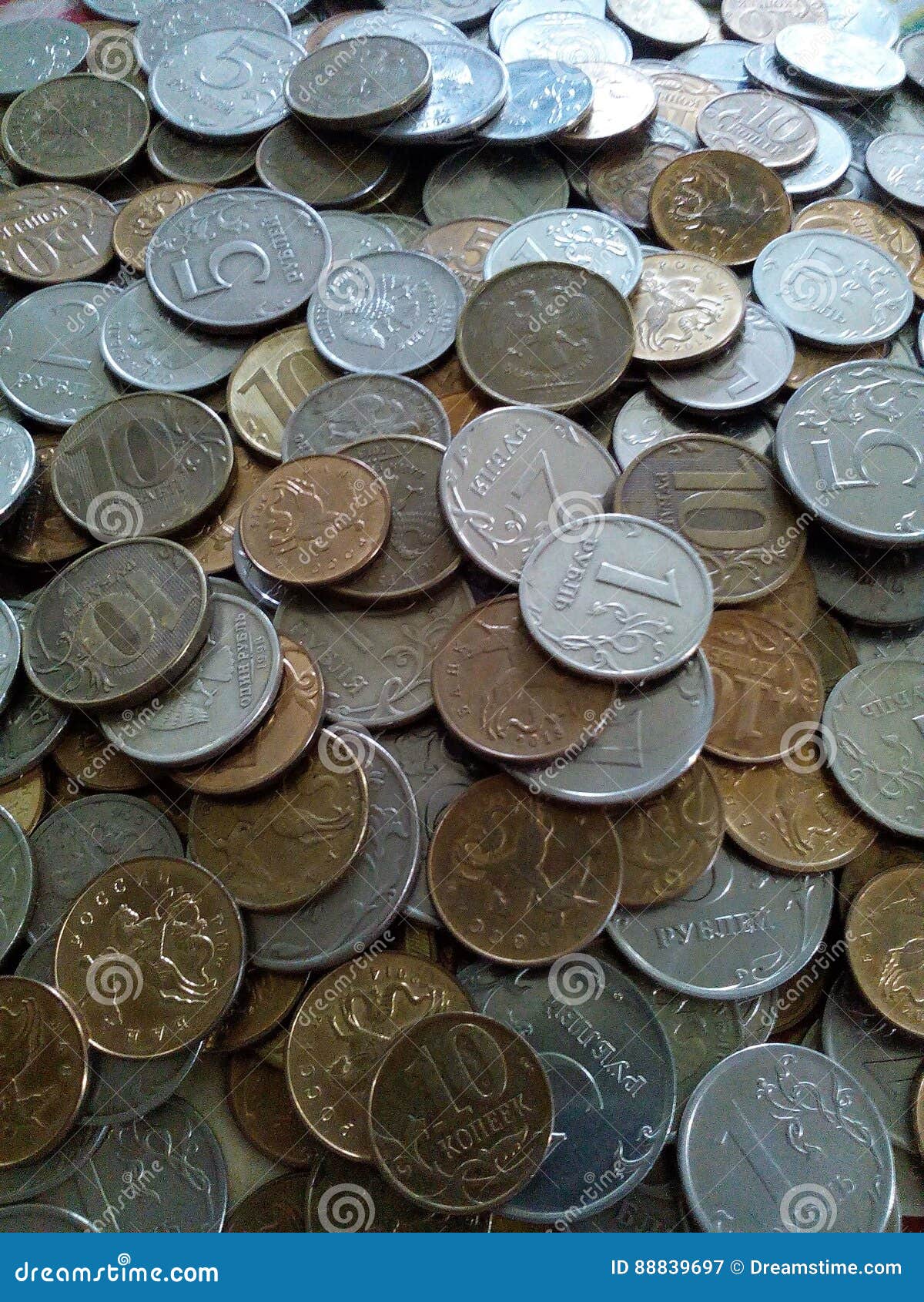 Loose coins stock image. Image of placer, pennies, money 88839697