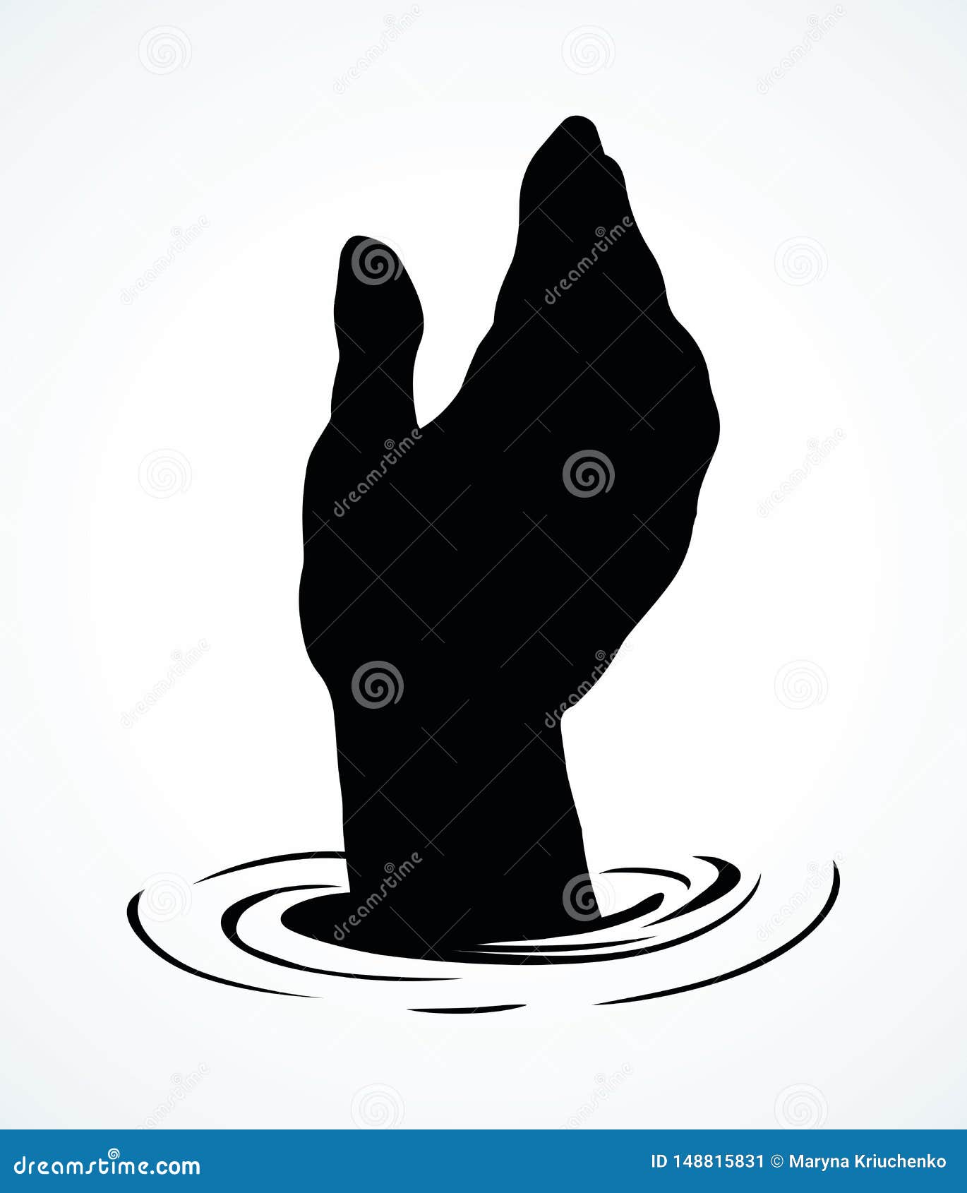 hand pulls up.  drawing