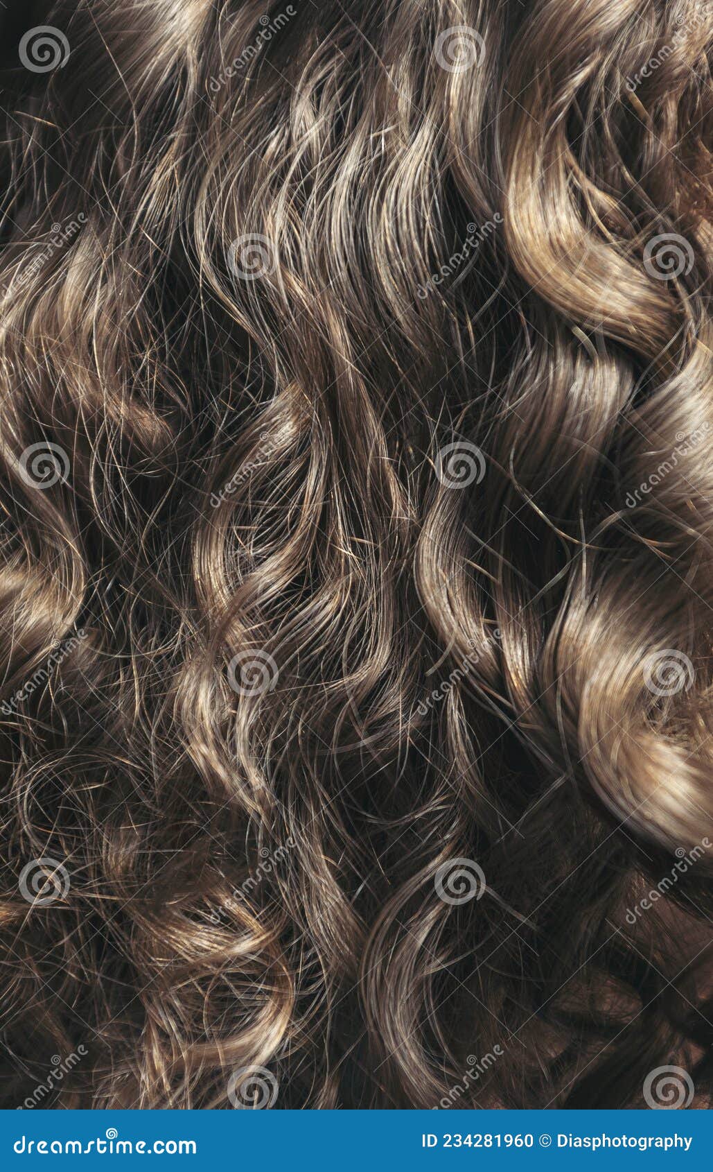 Naturally Wavy Brown Hair stock photo. Image of wavy - 234281960