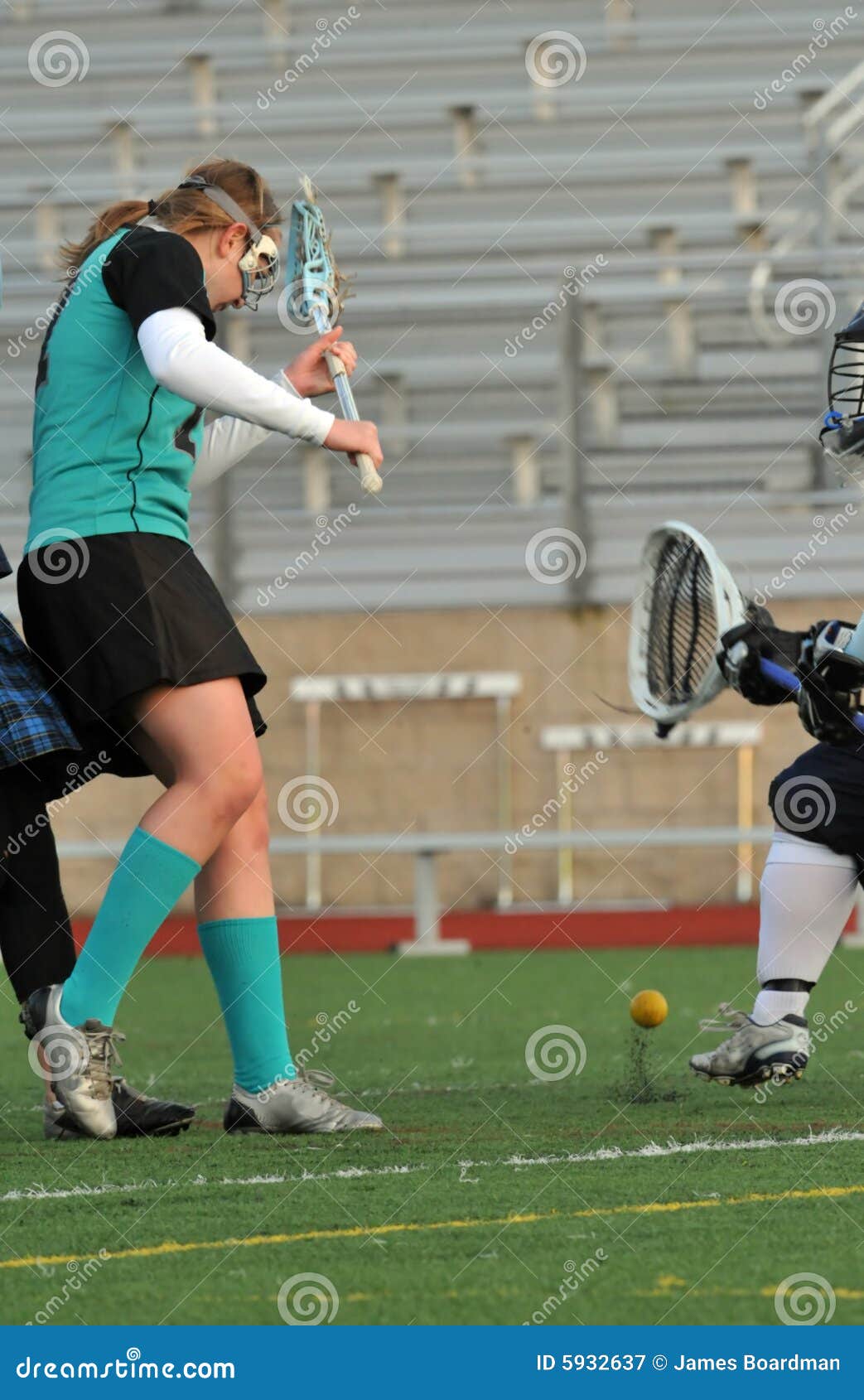 Loose lacrosse ball stock image. Image of athlete, contact 5932637