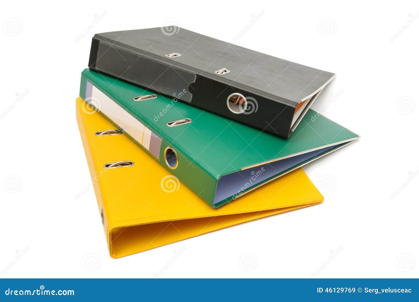 Looseleaf binder stock image. Image of board, isolated 46129769