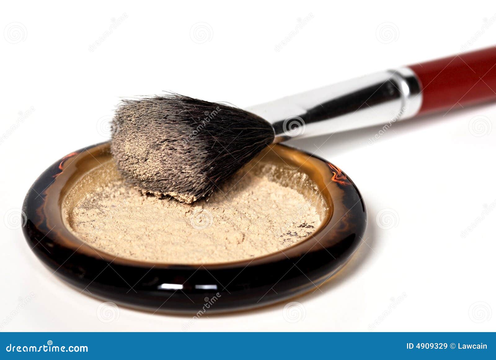 Loose Powder with Kabuki Brush Stock Image Image of neutral, bristles