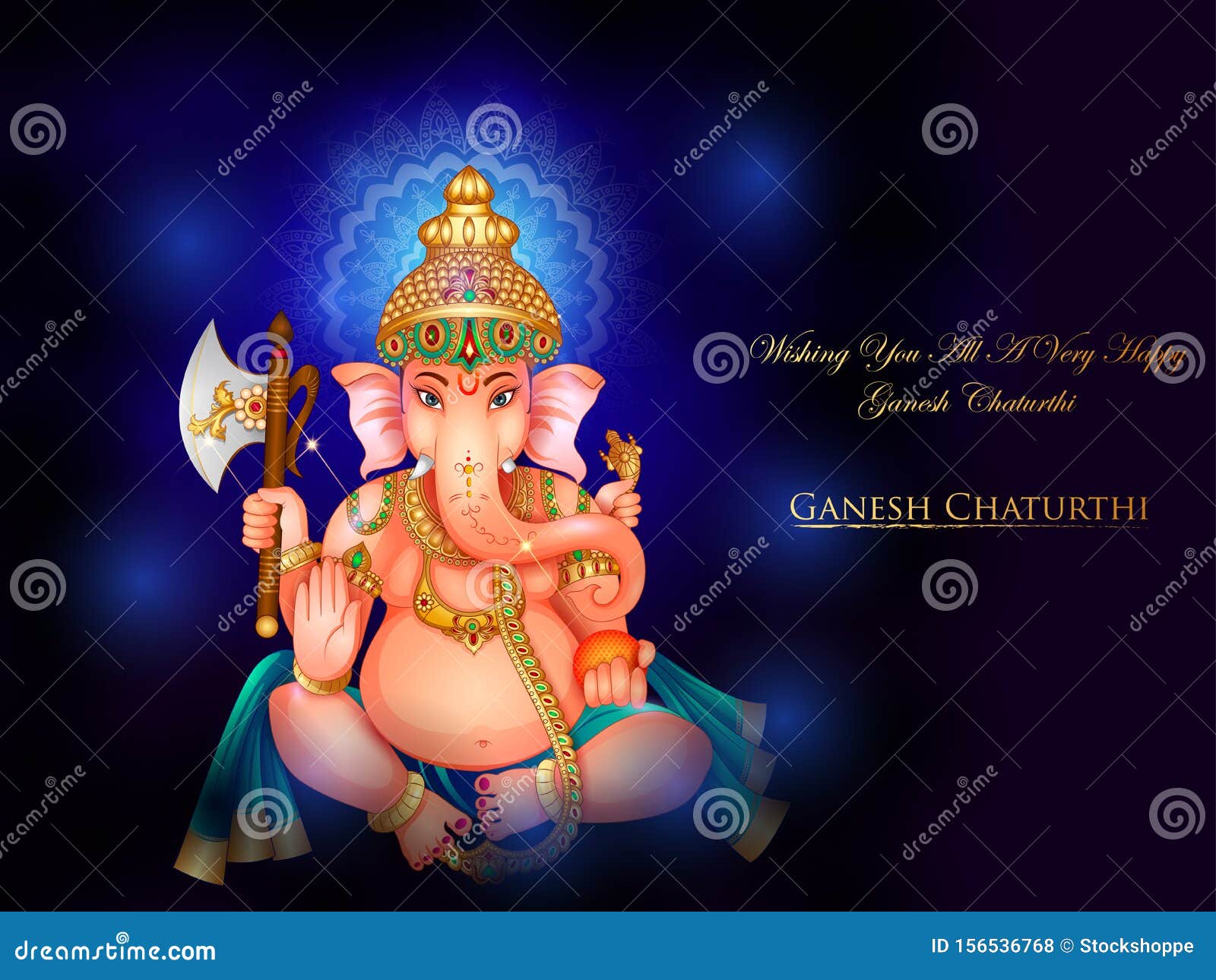 lord ganapati for happy ganesh chaturthi festival religious banner background