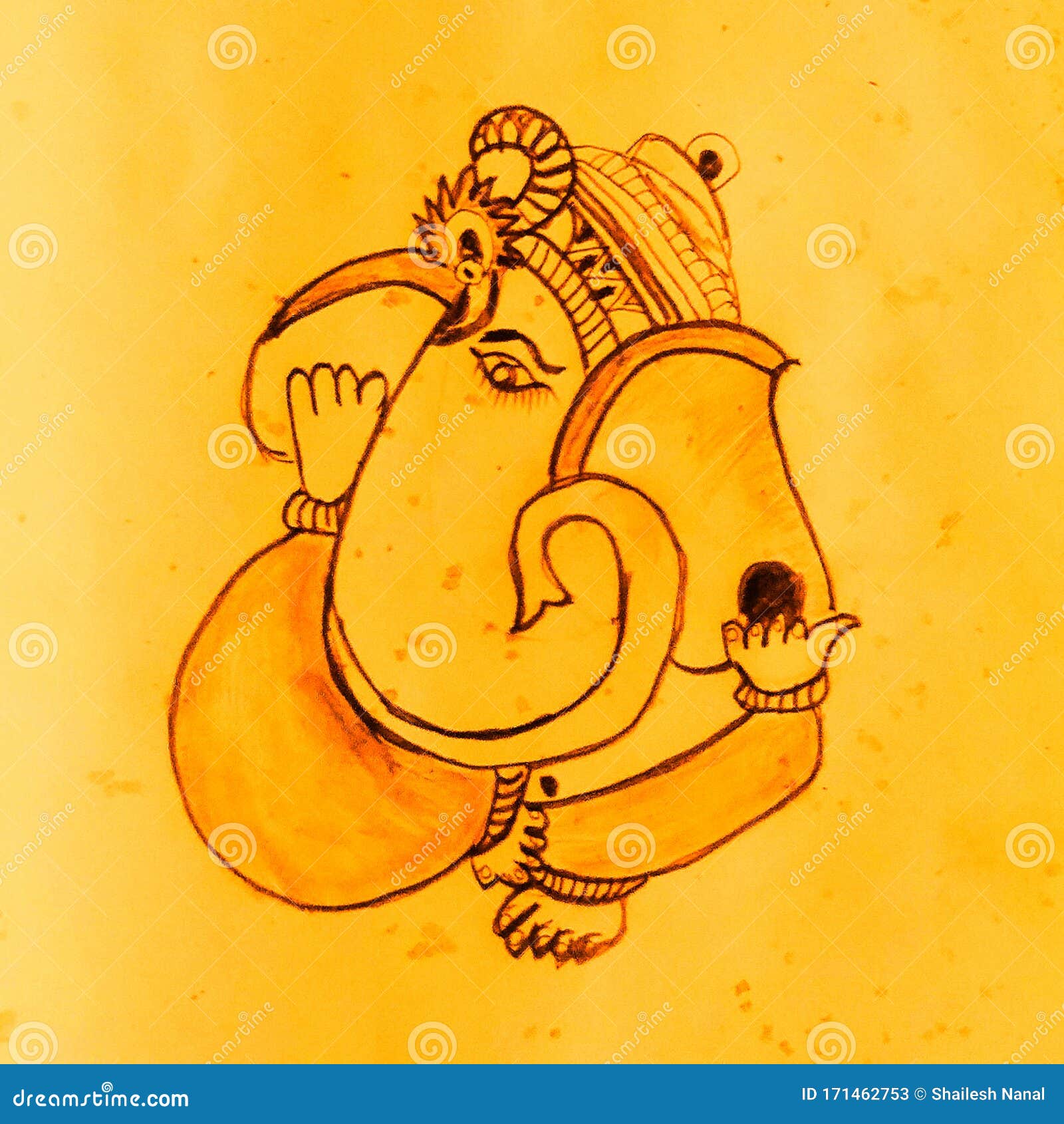 Easy Lord Ganesha Drawing - Step by Step | Lord Ganpati Drawing for  Beginners | Ganesha drawing, Book art diy, Art drawings simple