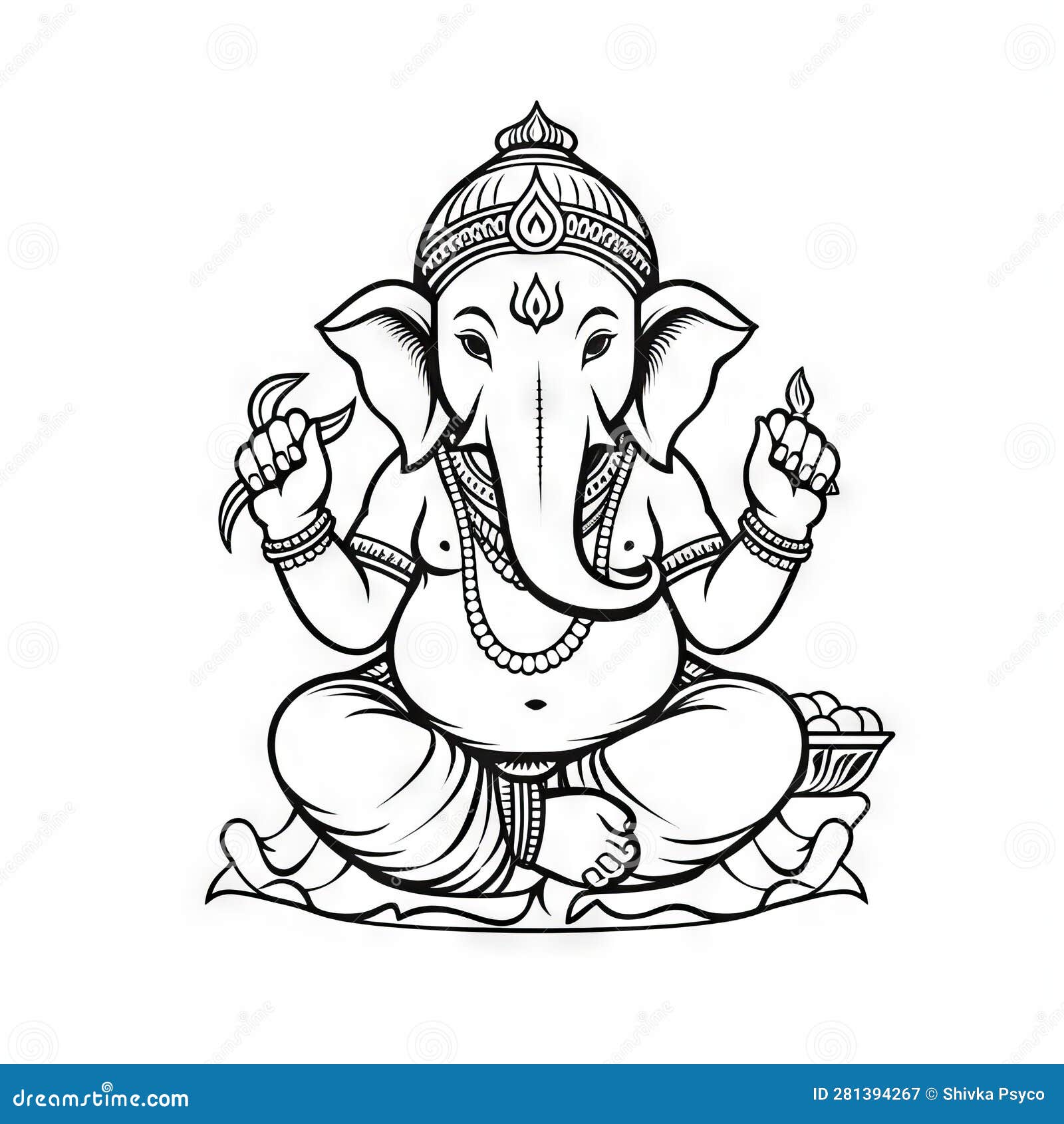 Elegant Line Art Lord Ganesha' Men's T-Shirt | Spreadshirt