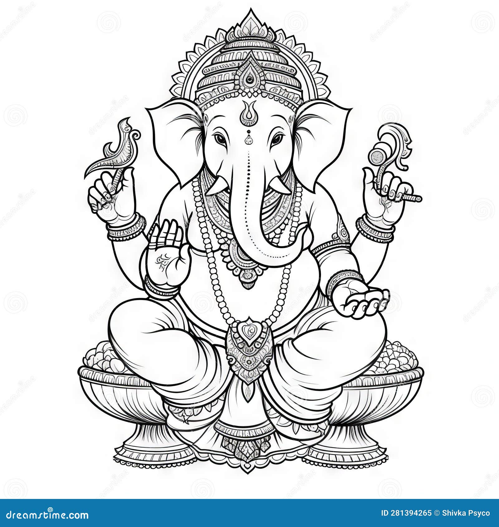 Simple Ganesh Line Drawings - Easy Ganesh Drawing | Ganesha drawing, Ganesha  art, Drawings