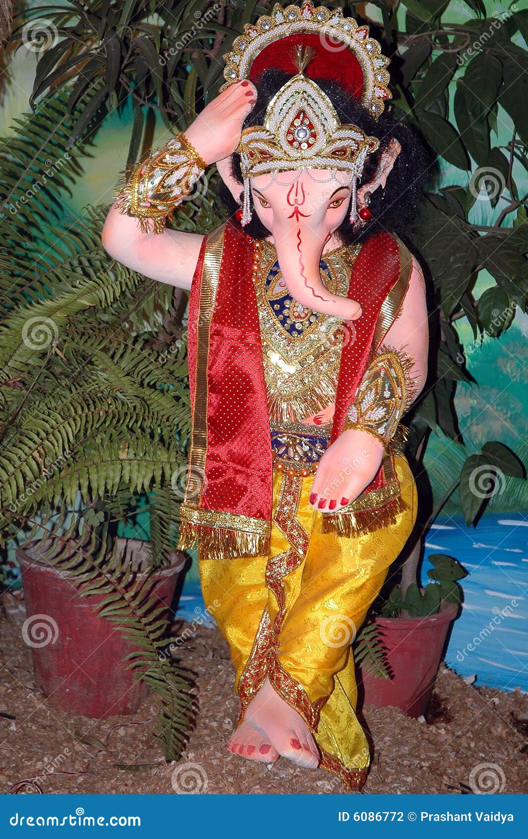 Lord Ganesha In Role Of Krishna Picture. Image: 6086772
