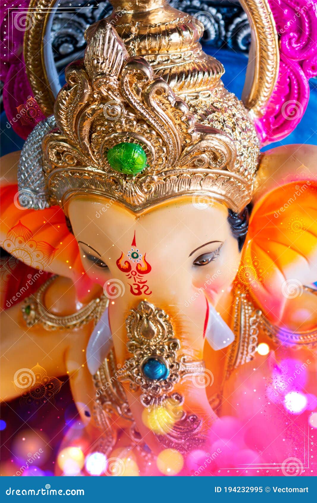 Lord Ganpati Idol for Happy Ganesh Chaturthi Festival of India ...