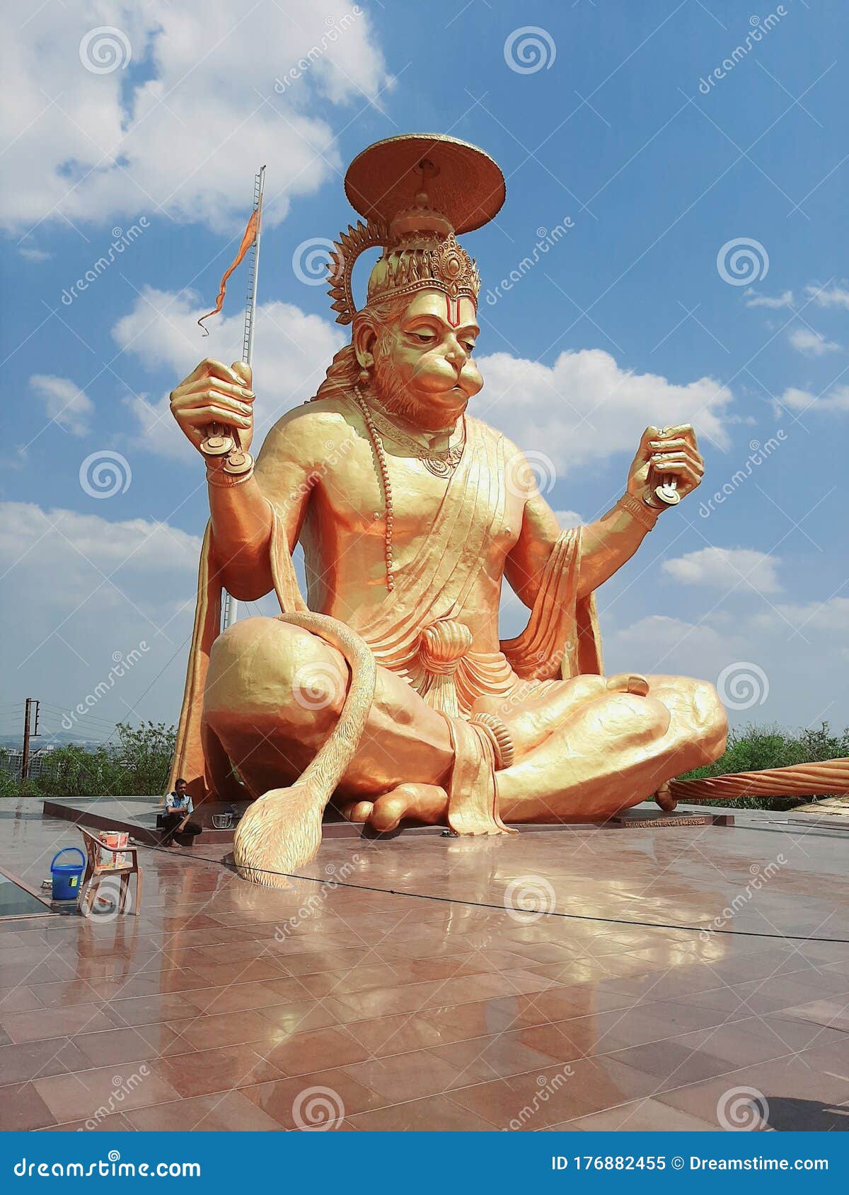 Lord Hanuman A 33 Meter High Statue Located Near The Hanuman Mandir lord-hanuman-a-33-meter-high-statue-located-near-the-hanuman-mandir
