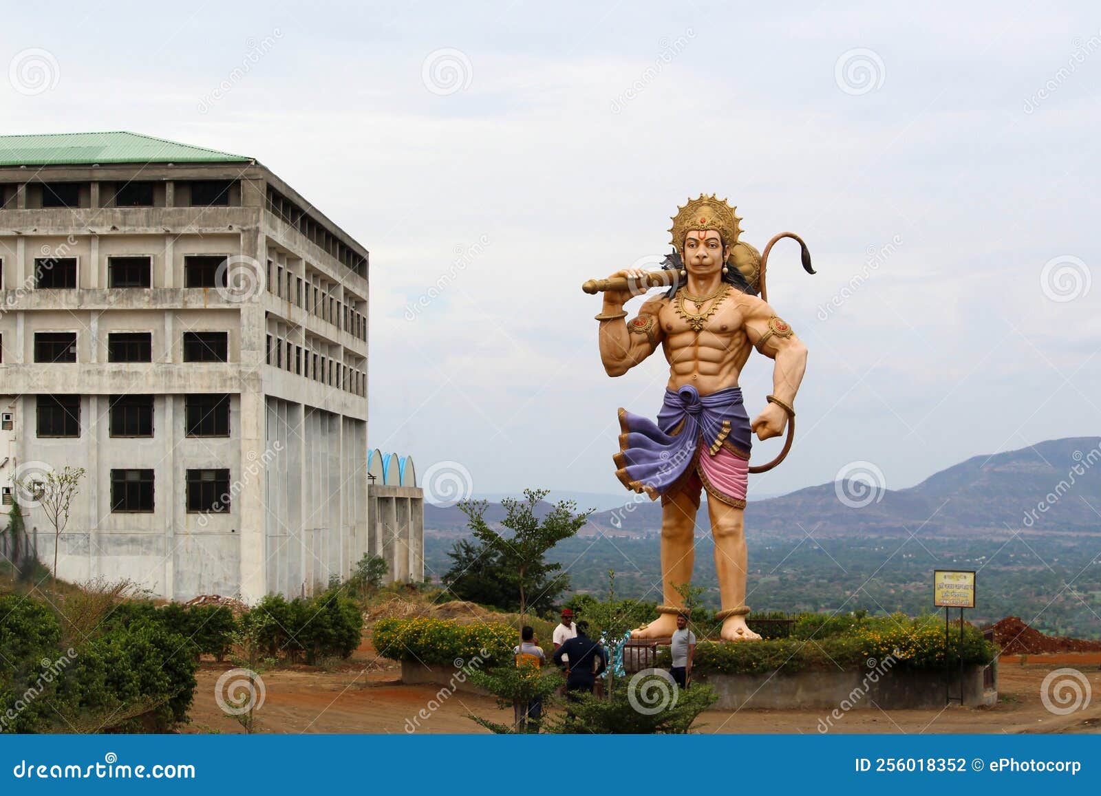 lord hanuman statue at samarth shrushti, satara, maharashtra, india