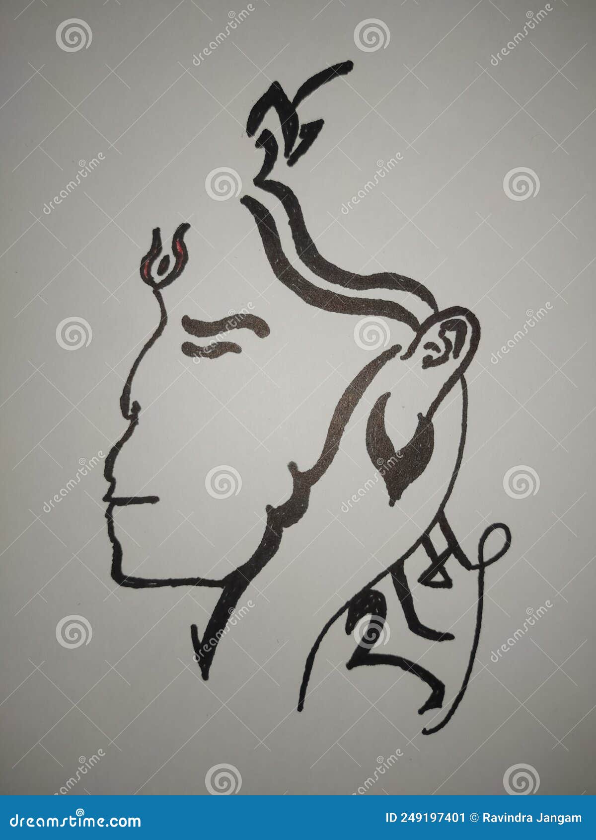 Senior Adult Man Rear View Hanuman Tattoo Spiritual Arts Stock Image -  Image of faith, person: 89806437